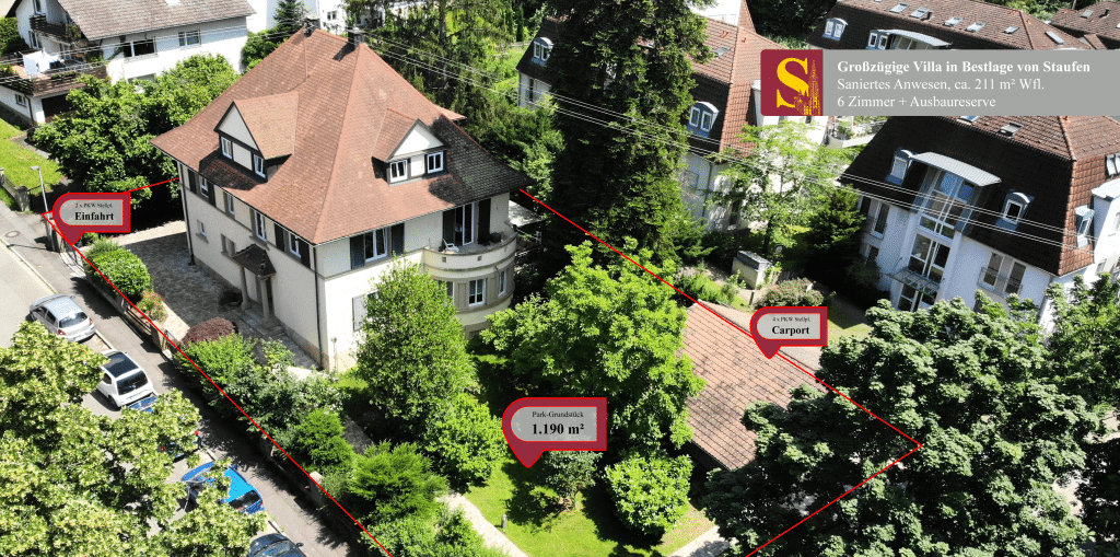 Staufen - Großzügige Villa in Bestlage von Staufen im Breisgau